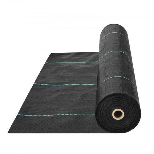 VEVOR Weed Barrier Landscape Fabric, 3.28*164FT Heavy Duty Garden Weed Fabric, Woven PP Weed Control Fabric, Driveway Fabric, Geotextile Fabric for Landscaping, Ground Cover, Weed Blocker Weed Mat